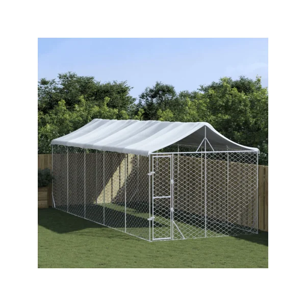 Chenil grillagé avec Toit 3x7,50x2,50m 22m² Enclos extérieur galvanisé