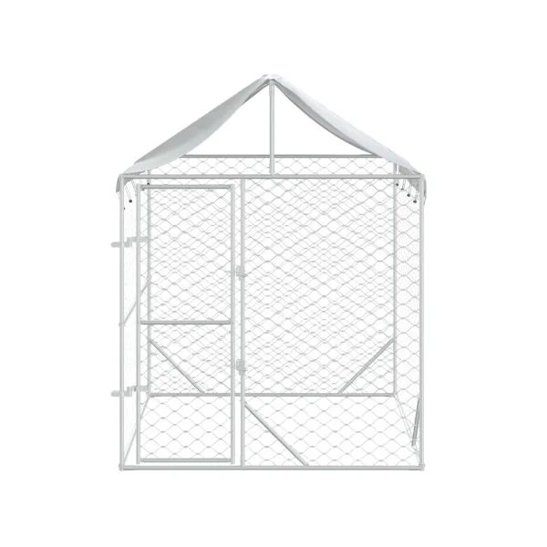 Chenil grillagé + toit 2x2x2,50m Enclos extérieur galvanisé pour chien