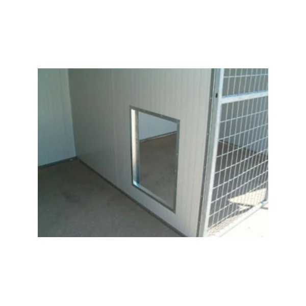 Chenil isolé 4x2x2 m chenil en panneaux sandwich avec toiture isolée 40mm