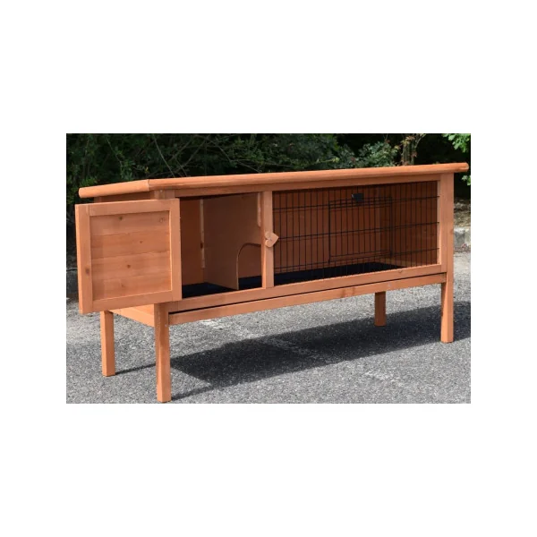 Clapier lapin en bois de pin massif 136 cm Clapier pilotis Clapier maille anti rongement