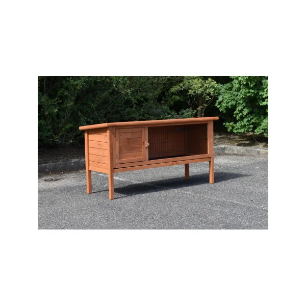 Clapier lapin en bois de pin massif 136 cm Clapier pilotis Clapier maille anti rongement