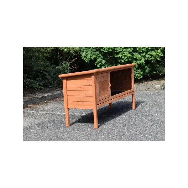 Clapier lapin en bois de pin massif 136 cm Clapier pilotis Clapier maille anti rongement