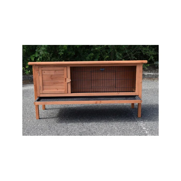 Clapier lapin en bois de pin massif 136 cm Clapier pilotis Clapier maille anti rongement