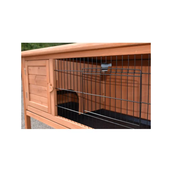 Clapier lapin en bois de pin massif 136 cm Clapier pilotis Clapier maille anti rongement