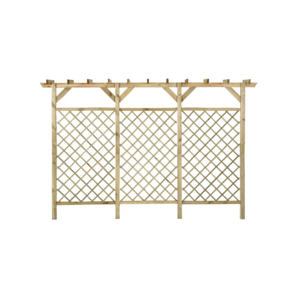 Clôture en treillie avec pergola en bois 300 cm Pergola bois massif de pin Pergola jardin