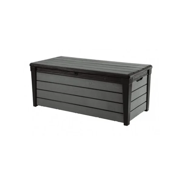 Coffre de jardin 455L gris Coffre de rangement en résine Coffre de stockage