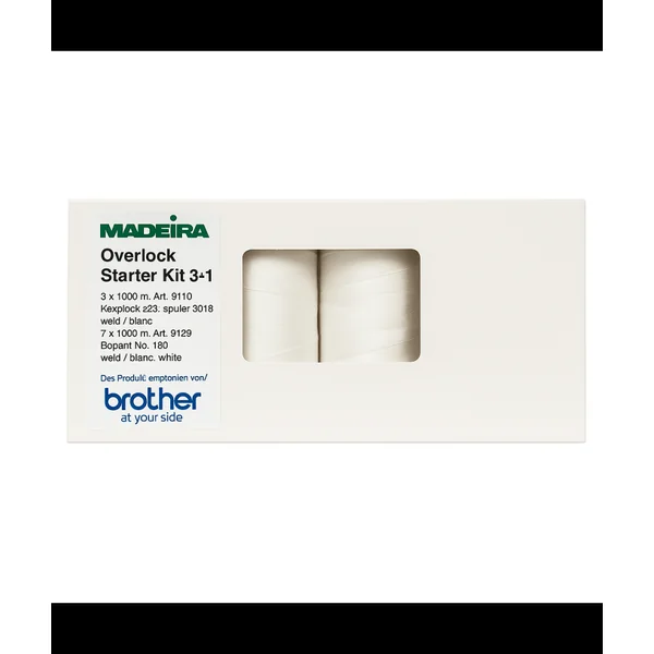 Coffret de 4 Cônes Starter kit 3+1 Madeira pour Surjeteuse - Kit de Fils de Qualité Supérieure