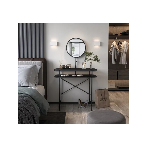 Coiffeuse en Métal avec Miroir Déplaçable Coiffeuse industrielle