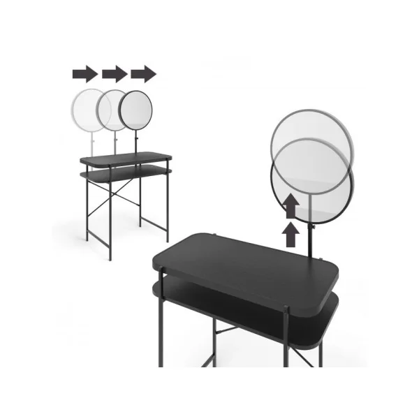 Coiffeuse en Métal avec Miroir Déplaçable Coiffeuse industrielle