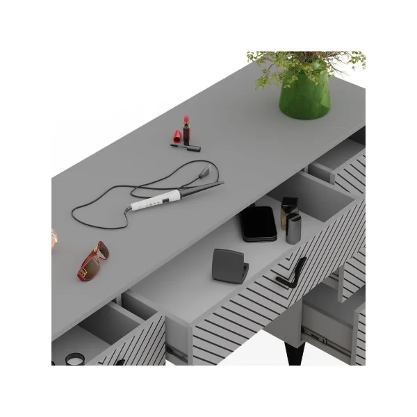 Coiffeuse Grise Graphique Moderne Coiffeuse moderne Coiffeuse maquillage Coiffeuse femme Coiffeuse chambre