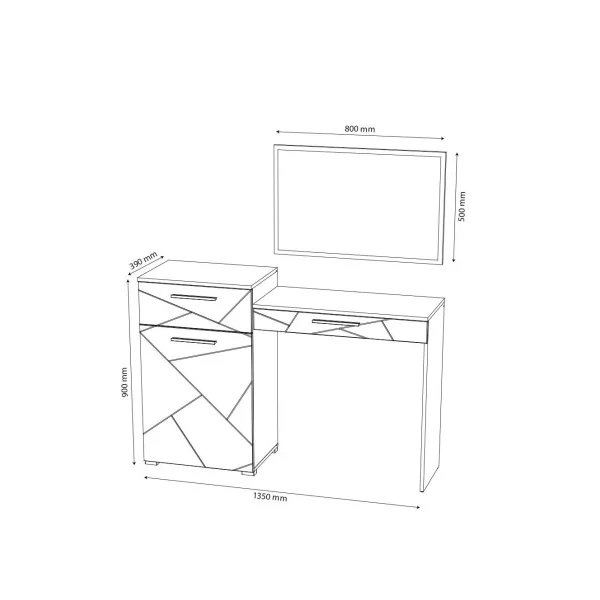 Coiffeuse moderne table maquillage blanc brillant Table manucure Coiffeuse femme