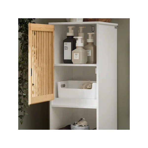 Colonne de Salle de Bain Meuble de Rangement Salle de Bain avec 2 Portes, 1 Compartiment