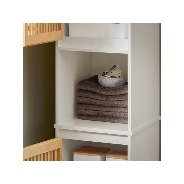Colonne de Salle de Bain Meuble de Rangement Salle de Bain avec 2 Portes, 1 Compartiment
