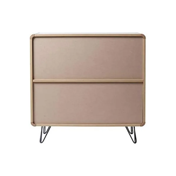 Commode 9 tiroirs commode chêne avec dessins graphiques pieds épingle