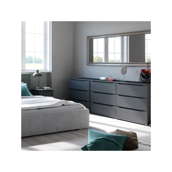Commode anthracite 3 tiroirs Commode moderne Commode chambre Commode salle à manger