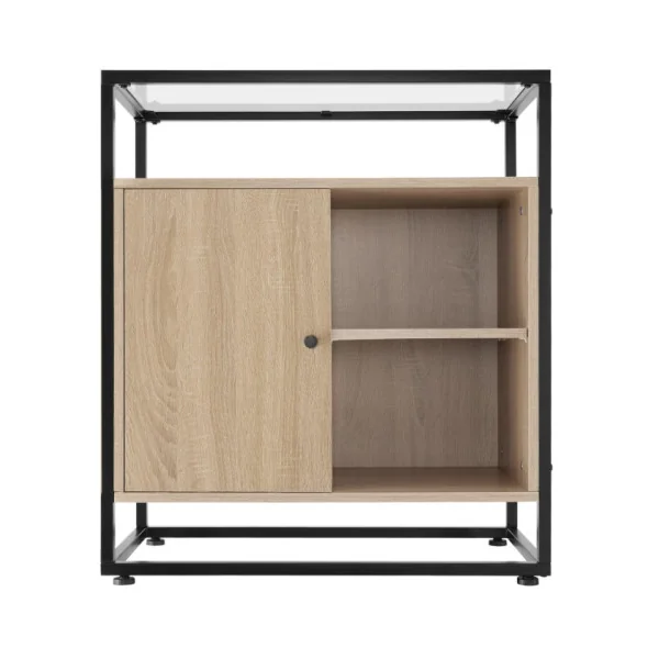Commode avec placard bois clair Industriel Commode de salon Commode chambre