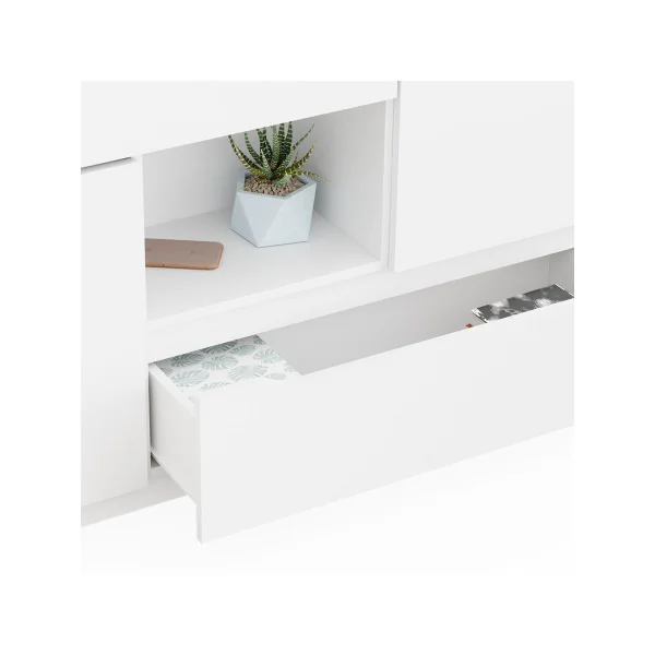 Commode blanche Commode 4 tiroirs moderne Commode salon Commode chambre