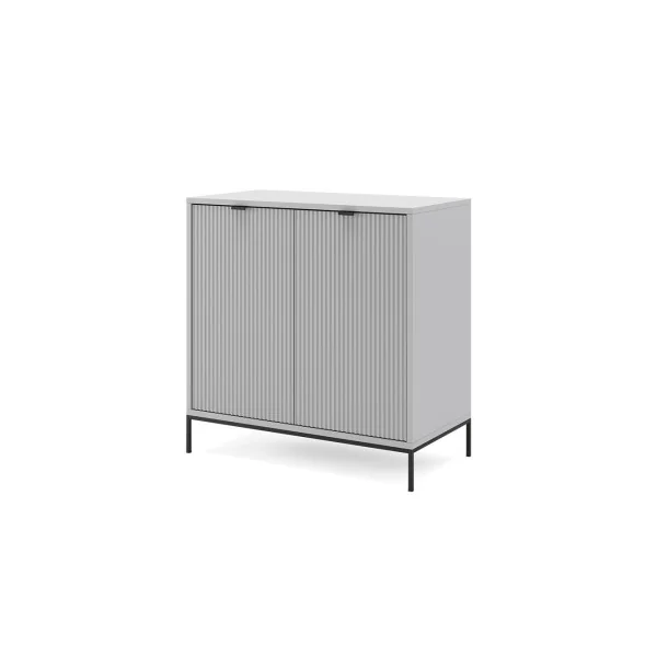 Commode grise design graphique avec placard Commode de salon Commode chambre moderne