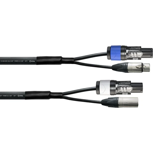 Cordial Câble DMX XLR 3 points + PowerCON 3 m