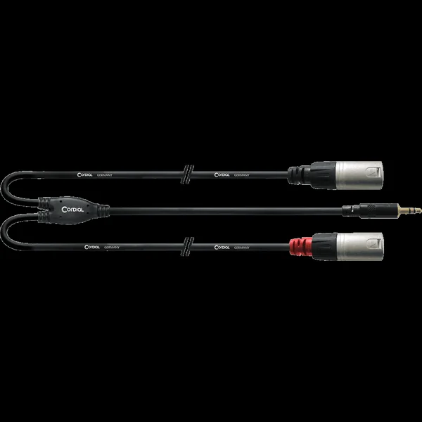 Cordial Câble Y bretelle minijack stéréo/2 XLR mâle longs 1,5 m