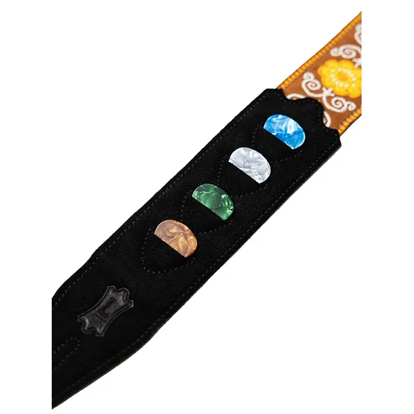 Courroie tissu avec motifs Hootenany, 4 portes mediators, 5 cm - Design 27