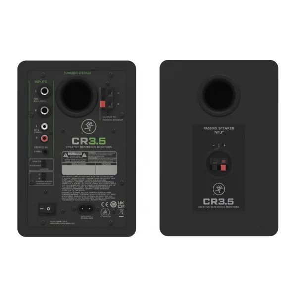 CR35BT Mackie – Paire d’enceintes actives bluetooth 3,5’’ 2 voies 2X25W