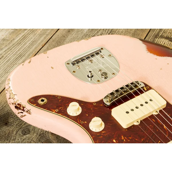 Custom Shop 1962 Jazzmaster #R132659 - heavy relic shell pink o. 3-color sunburst