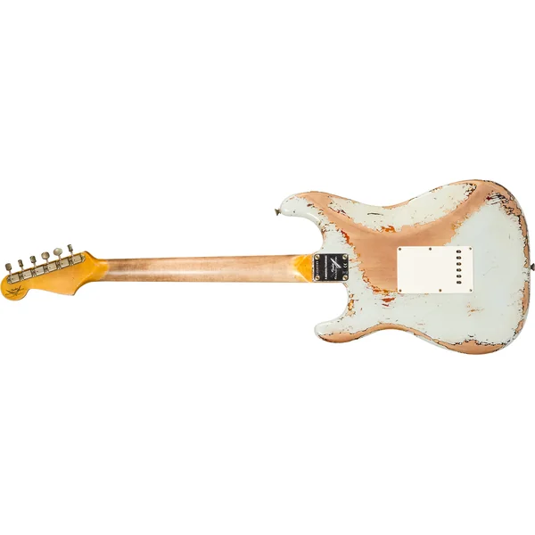 Custom Shop Bone Tone Stratocaster #CZ583129 - super heavy relic sonic blue o. 3-color sunburst