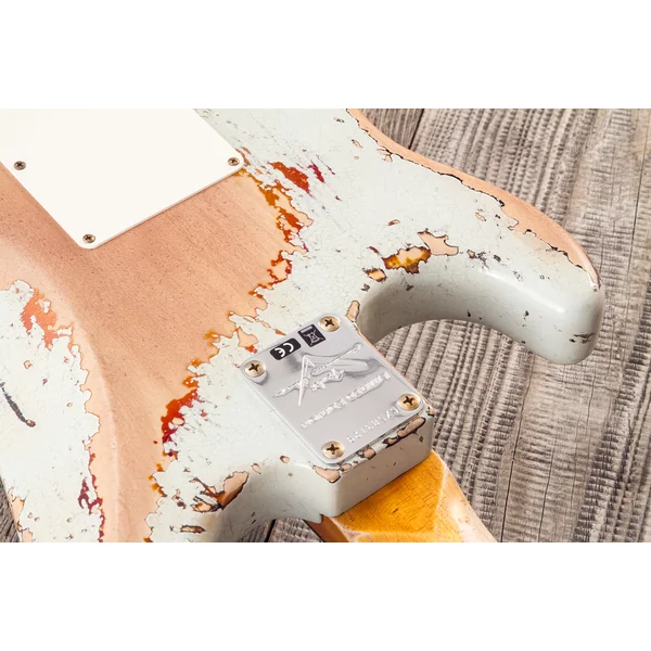 Custom Shop Bone Tone Stratocaster #CZ583129 - super heavy relic sonic blue o. 3-color sunburst