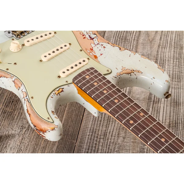 Custom Shop Bone Tone Stratocaster #CZ583129 - super heavy relic sonic blue o. 3-color sunburst