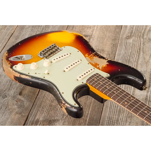 Custom Shop Bone Tone Stratocaster #CZ584251 - super heavy relic 3-color sunburst