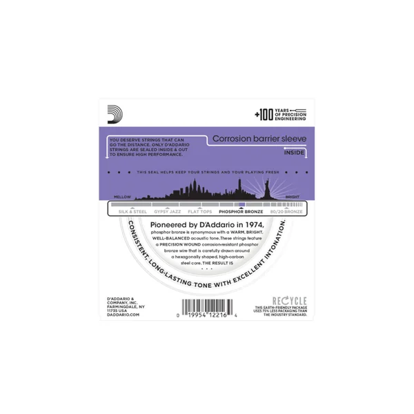 D'Addario EJ26 cordes acoustiques phosphore bronze 11/52