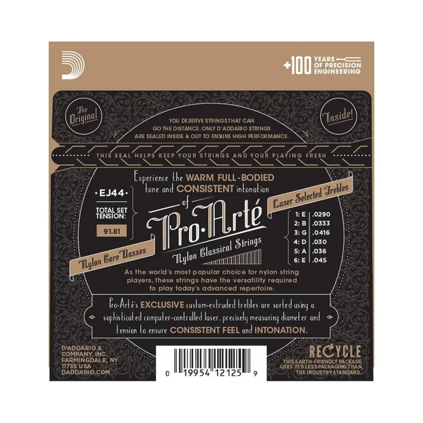 D'Addario EJ44 Pro Arté cordes classiques nylon tension très forte