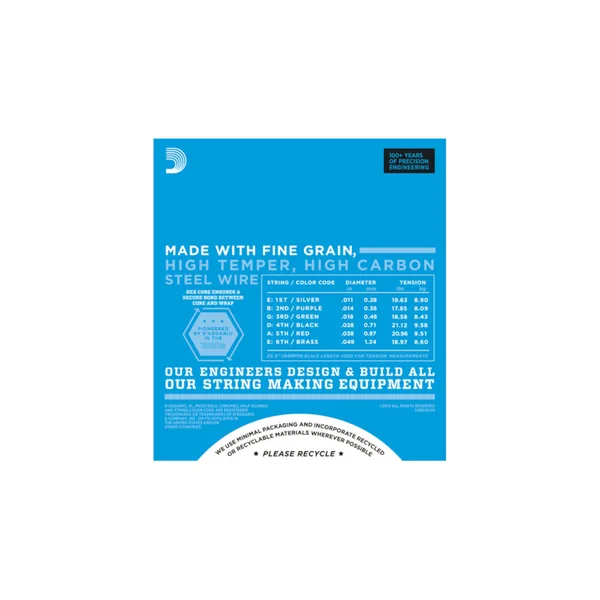 D'Addario EXL115 cordes electriques nickel 11/49
