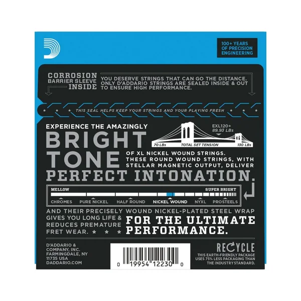 D'Addario EXL120 cordes electriques nickel 09/42