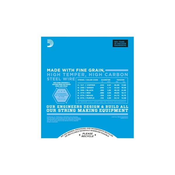D'Addario EXL170-6 cordes basses 6 nickel 32/130