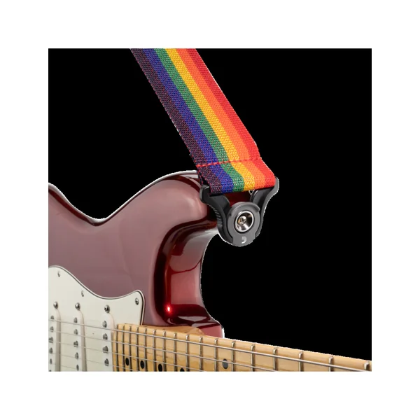 D'addario PWSAL411 auto lock polypro sangle 50mm rainbow