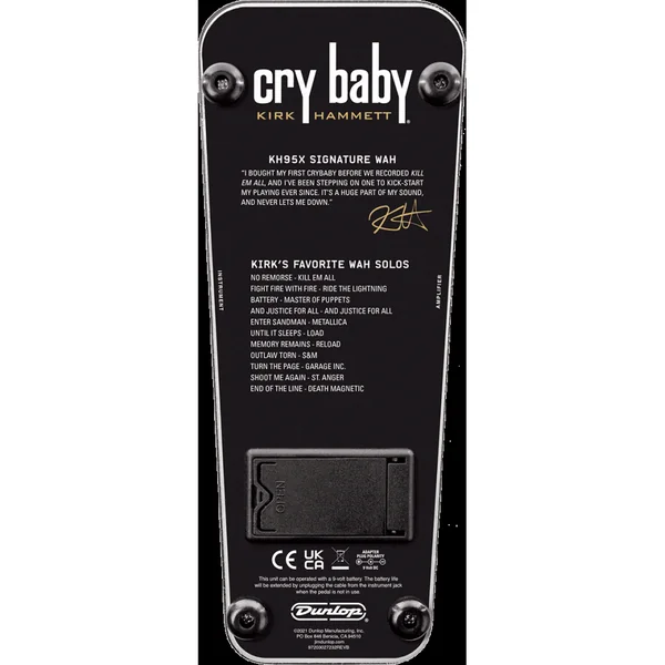 Dunlop KH95X Kirk Hammett collection Cry Baby wah wah
