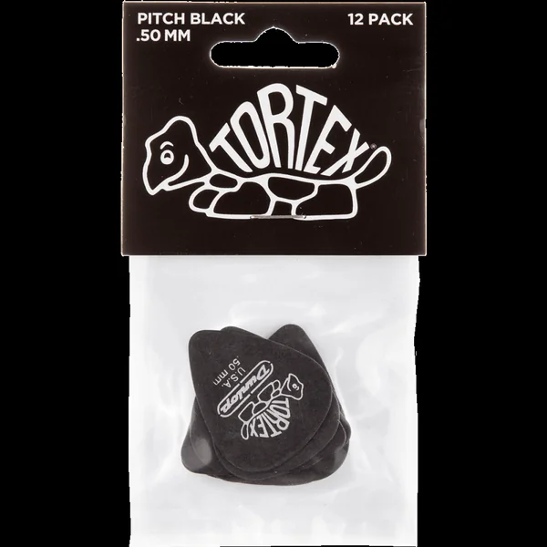 Dunlop Tortex Pitch Black 0,50mm sachet de 12
