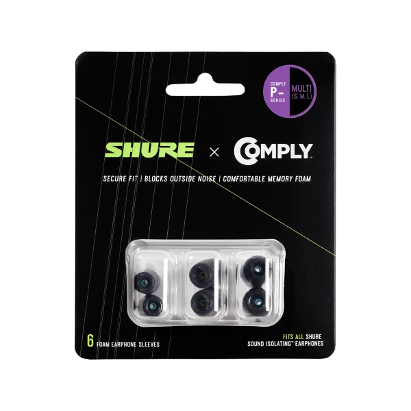 EACYPF-6KIT Shure - Pack de 6 mousses (S + L + M) pour intra SE215, à SE425 et Aonic 2, 3 et 5