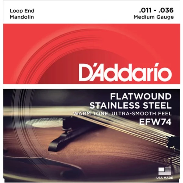 EFW74 Mandolin Strings, Flatwound, 11-36