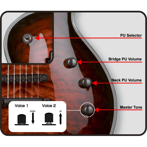 E-II Eclipse EC QM FL (Japan) - see thru black cherry sunburst