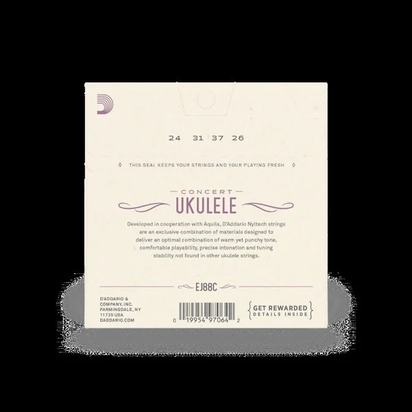 EJ88C Nyltech Ukulele, Concert - set of 4 strings