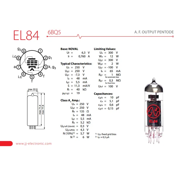 EL84 6BQ5 Single