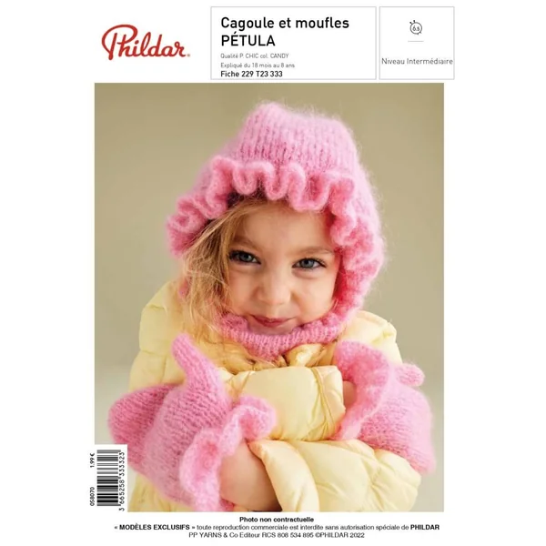 E-MODELE ENFANT - CAGOULE ET MOUFLE PETULA - PHILDAR