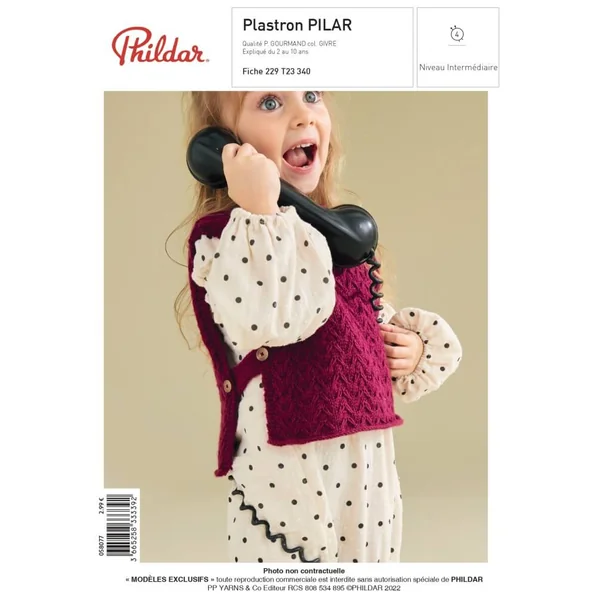 E-MODELE ENFANT - PLASTRON PILAR - PHILDAR