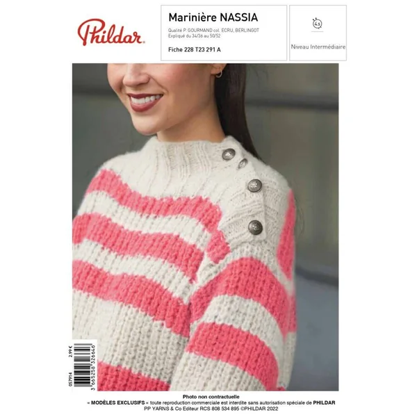 E-MODELE FEMME - MARINIERE NASSIA - TON ROSE - PHILDAR