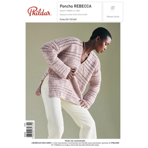 E-MODELE FEMME - PONCHO REBECCA - PHILDAR