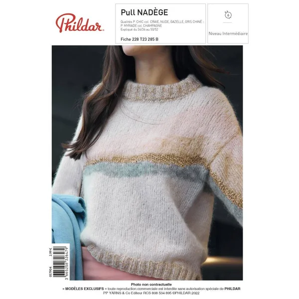 E-MODELE FEMME - PULL NADEGE - TON ROSE - PHILDAR