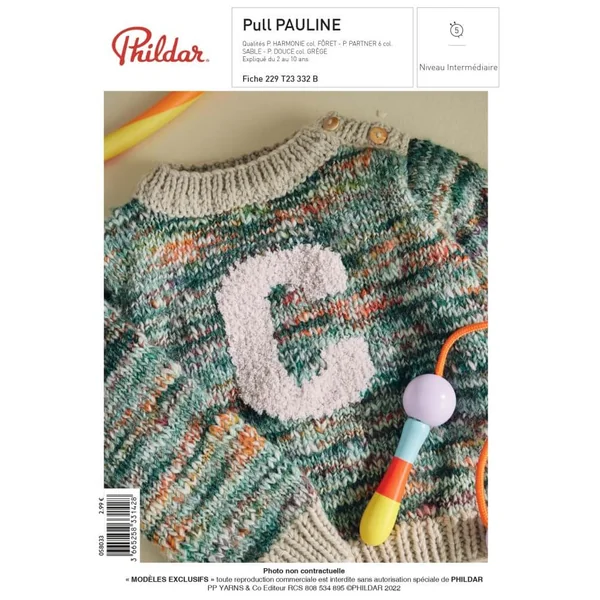 E-MODELE FILLE - PULL PAULINE - TON VERT - PHILDAR